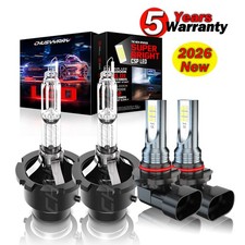 4bulbs Front Hid Headlight Hilo Beam Kit Fog Light For 2004 2005 2006 Acura Tl