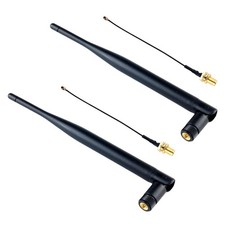 DIYmall 2pcs 915MHz LoRa Antenna 5DBi SMA Male with Connector Cable Black
