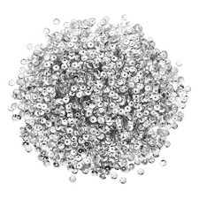 3000Pcs Loose Cup Sequins, 4mm Round Loose Sequin - 0.7 oz 20g , Silver Tone