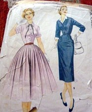  LOVELY VTG 1950s DRESS McCALL Sewing Pattern 12/32