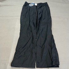New Columbia Men Waterproof Breathable Rain Pants Black Mesh Lined Regular-4262