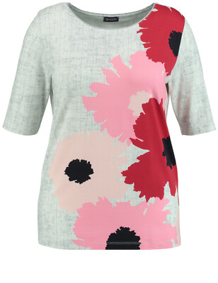 SAMOON Halbarmshirt mit großen Blumen by Gerry Weber NEU TShirt Damen Gr.50