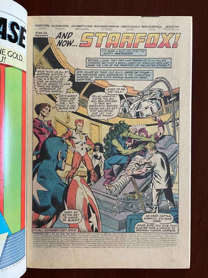 Avengers 232 (Marvel Comics 1983) 1st Starfox Copper Age 8.0 VF eBay