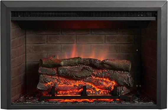 SimpliFire Electric Fireplace Insert, 32in., Textured Logs, Remote, 1500W  Heater | eBay