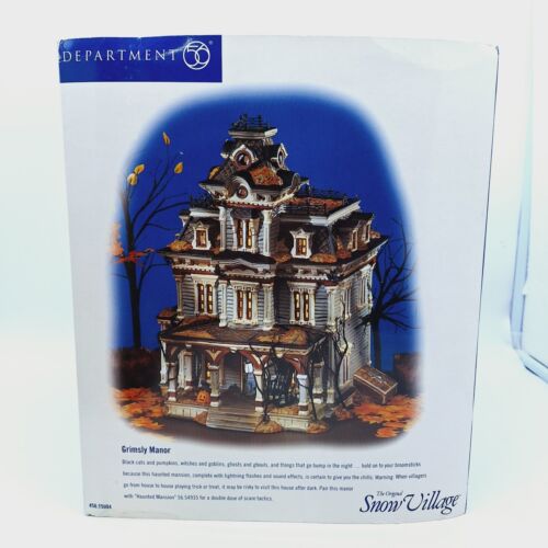Department 56 Halloween Dept 56 Grimsly Manor #56.55004 *ohne Licht/Sound LESEN - Bild 2 von 11