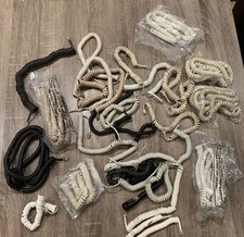 Large Lot Of Spring Cord Phone Cord Telephone/Computer Fax/Modem RJ-11