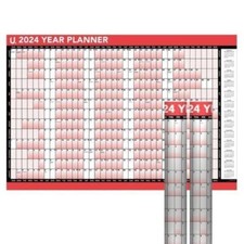 Image of 2024 Year Wall Planner A1 Large Holiday Planner Stickers 13 Months Office Home