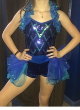 A wish come true Philosophy Royal Blue Jazz Competition Dance costume sequin
