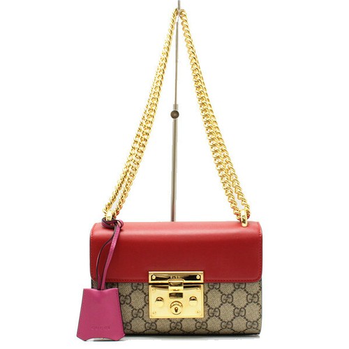 Gucci GG Supreme Tote Bag Shoulder PVC x Leather Beige Ivory 211137 493075  GUCCI Women's Men's