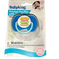 BABY KING BLUE MOODY WITHOUT FOODY PACIFIER 0+ MONTHS NEW