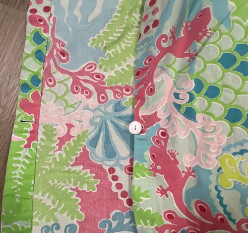 LILLY PULITZER "Checking In" Gecko Garnet Hill Full Queen DUVET Cover - Picture 8 of 12