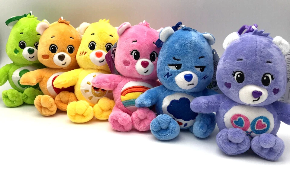 Glücksbärchis Plüsch Anhänger Bagclip Kuscheltier Stofftier Care Bears 23 cm