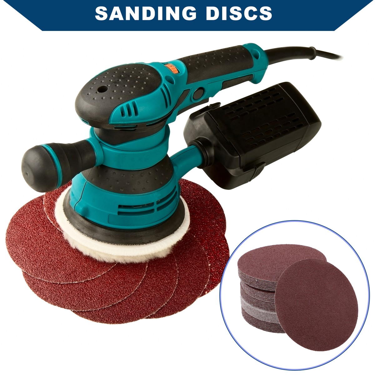 Sanding Discs Round Hook and Loop Sandpaper Durability 4&quot; 60 Grit 
