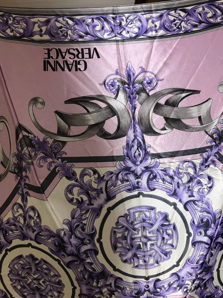 Auténtico Paraguas Plegable Gianni Versace Vintage Barroco Rosa Foto 2 de 4