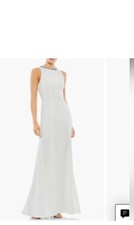 Ieena for Mac Duggal BEADED At Colar EVENING GOWN SZ 8 $358