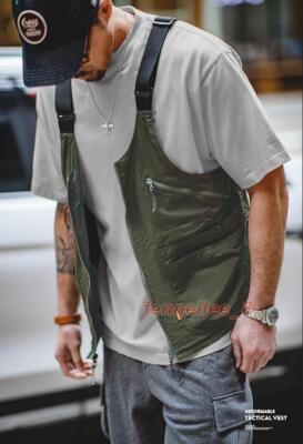 Men Multi Pocket Tactical Vest Workwear Waistcoat Jacket Outdoor
