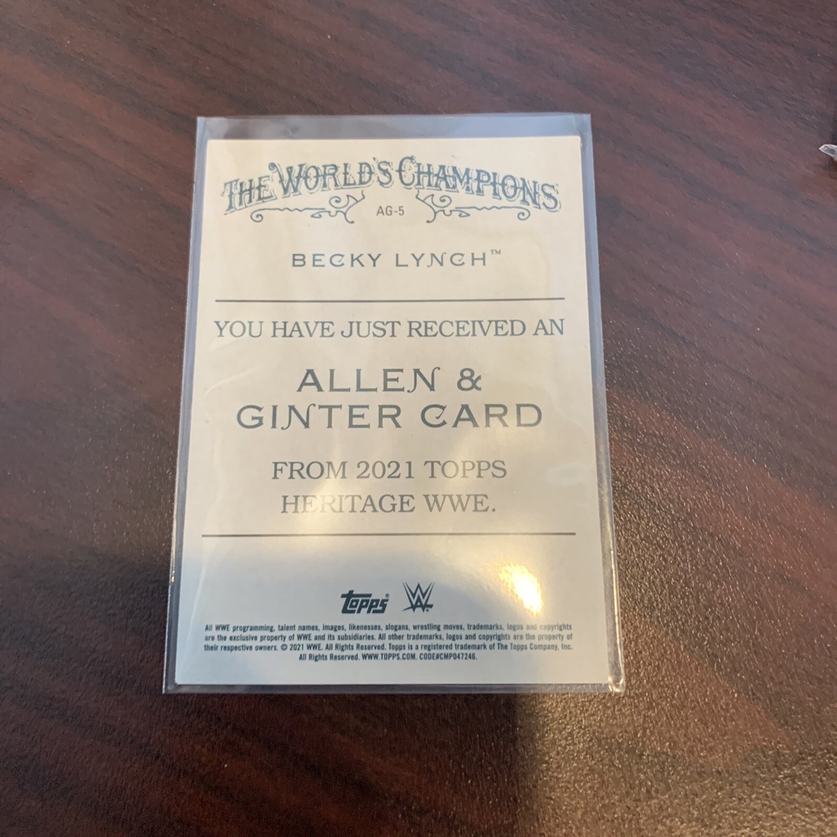 Anne商品 2021 Topps Heritage Allen and Ginter #AG-5 Becky Lynch | eBay