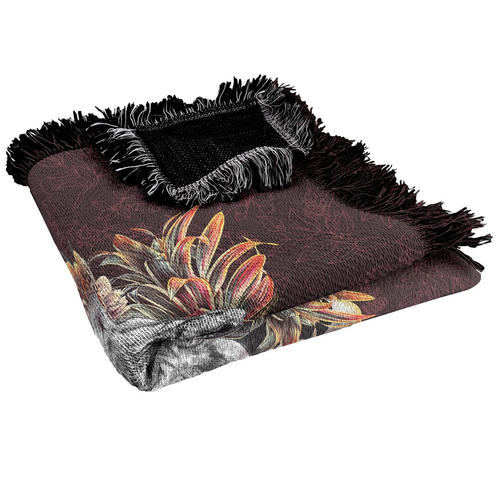 Harry Potter Blanket, 50"x60" Floral Lines Gryffindor Woven Blend Throw