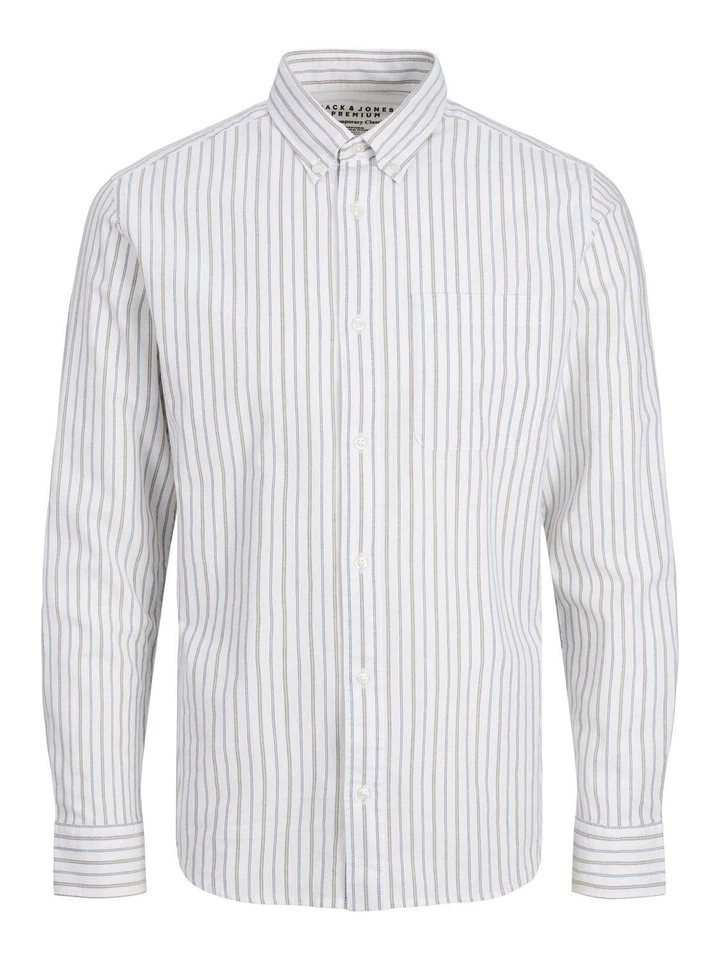 Jack&Jones Hombre Camisa Corte Slim - Jprbrook Oxford L/S, XS-2XL, 8 Columna - Imagen 2 de 4