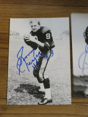 Washington Redskins SONNY JURGENSEN Signed 4x6 Photo NFL HOF AUTOGRAPH 1L