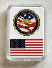 U S AIR FORCE F-117 NIGHTHAWK Challenge Coin With Case