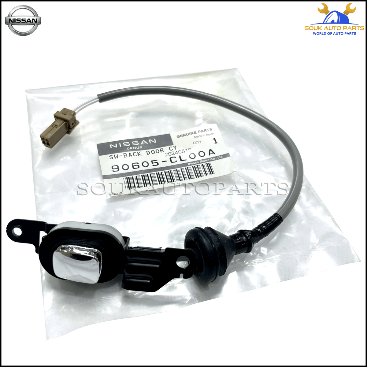 90605-CL00A Genuine Nissan SWITCH-BACK DOOR CYLINDER 90605CL00A