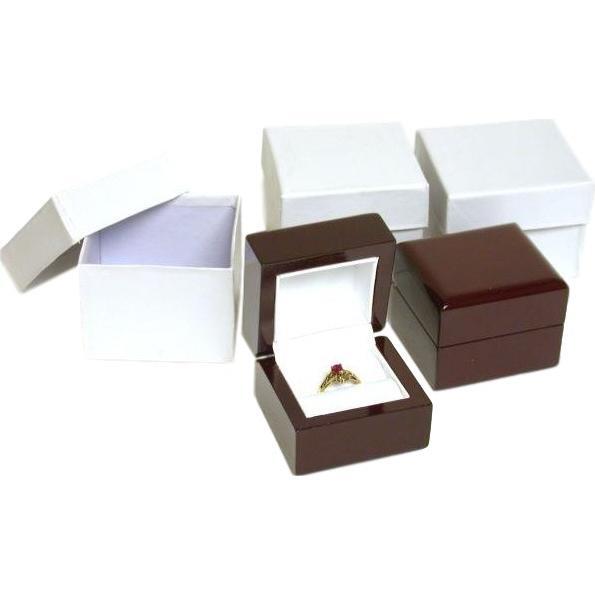 Rosewood Stained Ring Gift Box Set 2 1/4 Inch 3 Pieces-image