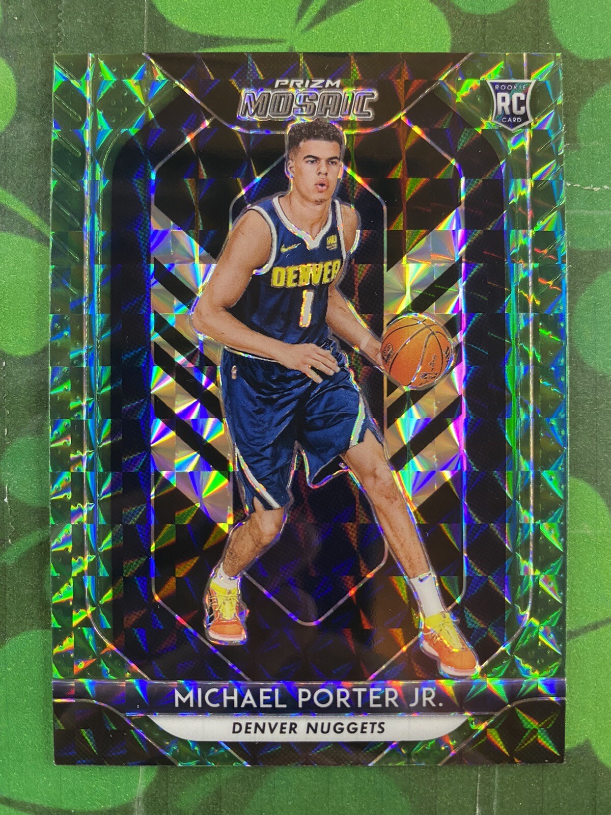 2018-19 Panini Mosaic Michael Porter Jr Green Mosaic Rookie #73 Denver Nuggets