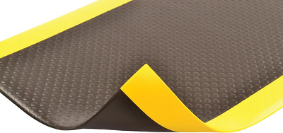 Bubble Sof-Tred  Anti-Fatigue Mat 3'X6' Black/Yellow Slip Resistant