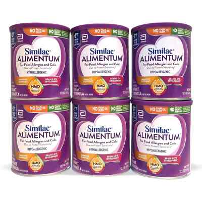 6 Similac Alimentum Hypoallergenic Infant Formula - 12.1 oz - Expiration 7/27