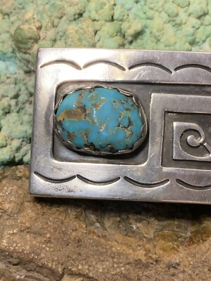 小物 kewa Vidal Aragon Belt buckle Vintage, Kewa “Vidal Aragon” Sterling Silver & Turquoise Belt