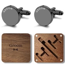 Mens Cufflinks - Gifts for Groom from Bride - Engagement Wedding Gifts for Gr...