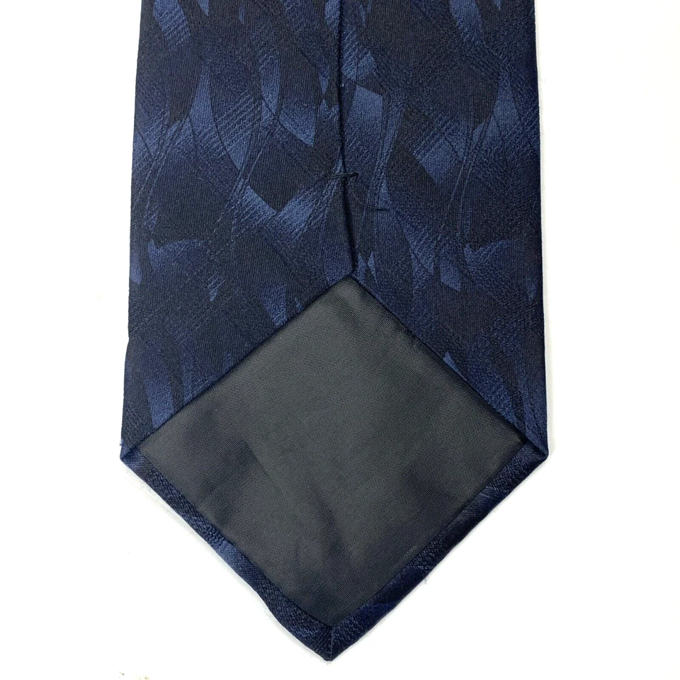 Corbata PURITAN para hombre talla 3,75" x 56,5" negra azul jacquard corbata Church Dad Foto 3 de 4