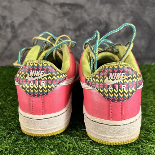Nike Air Force 1 Girls 5.5Y Pink White Shoes Sneaker Athletic Casual Gym - Picture 6 of 13