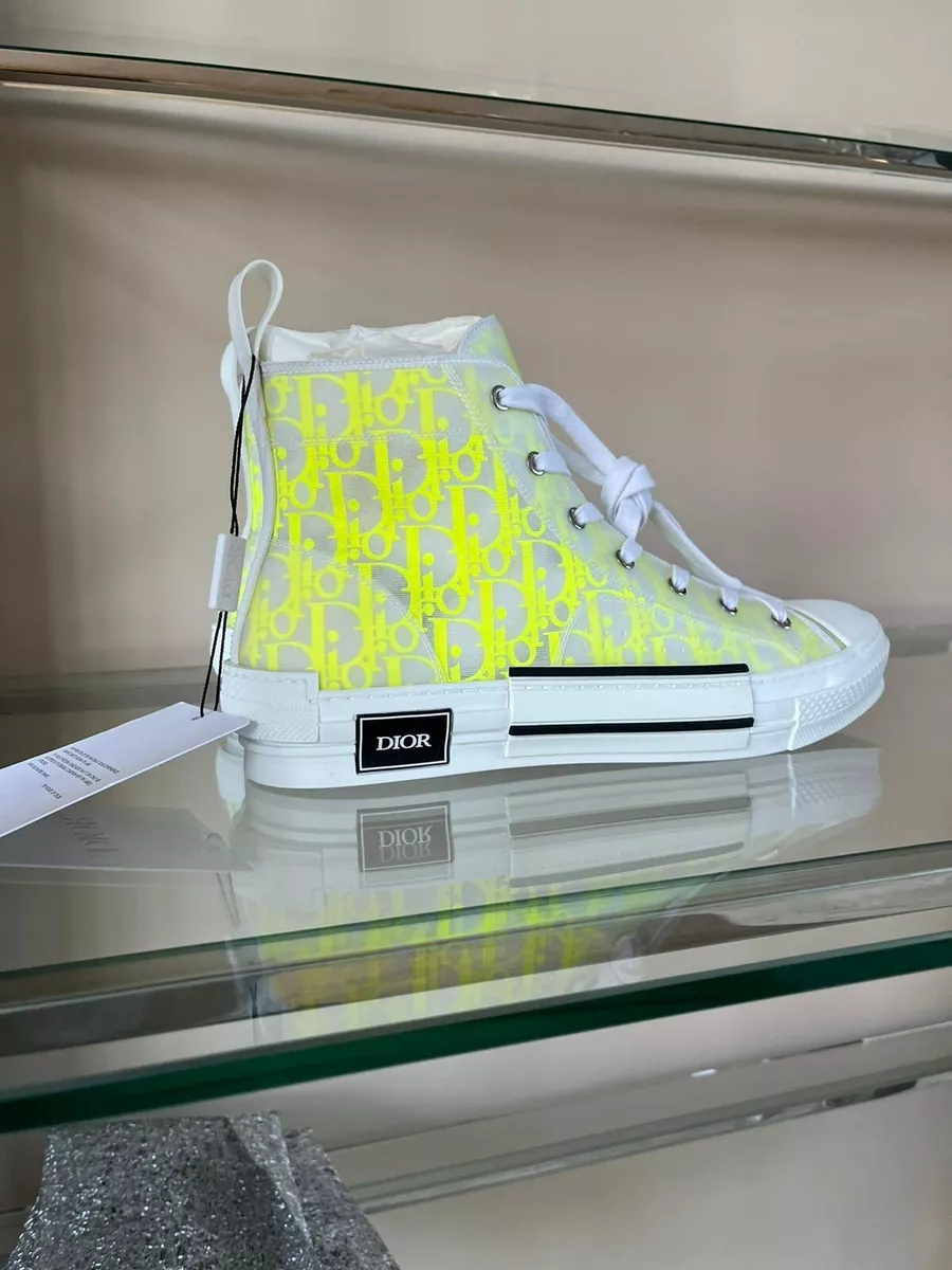 Dior Homme B23 High Top Oblique in Yellow White BNIB 46 eBay