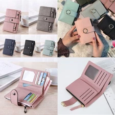 Women's Bifold Wallet Leather Small Clutch Purse Credit Card Holder Coin Pocket