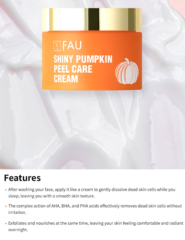 FAU Shiny Pumpkin Peel Care Cream 50g / Exfoliating Care, Sleeping