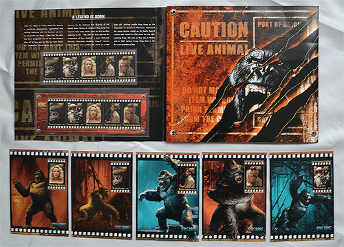 KING KONG 2005 MOVIE ULTIMATE COLLECTION OF STAMPS,FDC & SOUVENIR CARDS + SOUND - Picture 3 of 11