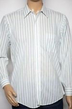 Vintage Arrow Brigade USA Striped Dress Shirt 16.5 32/33 Fitted Long Sleeve
