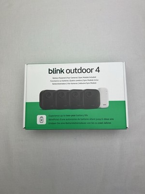 BLINK Outdoor Kamera 4. Generation | Sync Modul | Neueste Version | 4er Set NEU