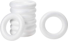 6-Inch Foam Wreaths - White, 8-Pack - DIY Craft Supply  Wreath Base - round Foa