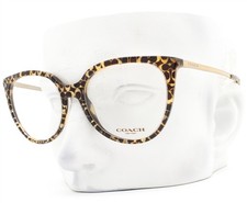 Coach Eyeglasses Glasses HC 6125 5519 Golden Brown Logo Spotty Tortoise w/case