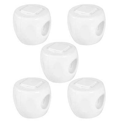 5Pcs Child Safety Locks for Doors Durable White PP Door Knob Protector Covers