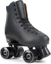 Roller Skates Men Classic PU Leather High-top Roller Skates Shoes Double-Row