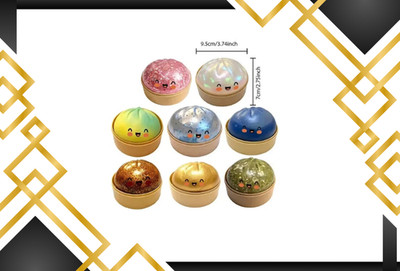 Giant Glitter Dumpling Squishy,   Jumbo Bao Bun Stress Relief Toy for Adults