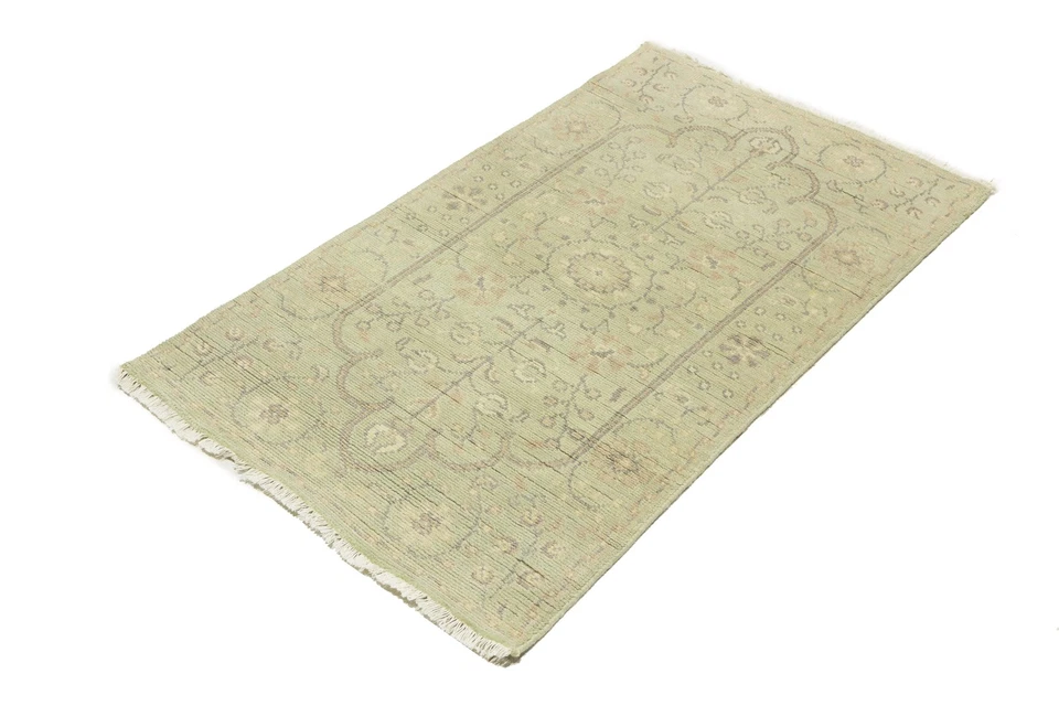 Small Transitional Muted Color Floral Oriental Rug Entryway Decor Carpet 3X5 ft - Image 3 of 4