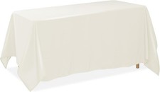 5 Pack 90 x 132 Inch Rectangular Tablecloth Washable Polyester Fabric Table