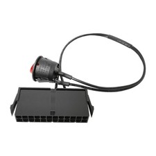 Computer for Case ATX Power On Off Reset Switch Cable with Red LED Light 13.8-in