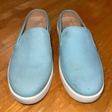 Vionic Effortless Womens Size 7 light Blue Casual  Leather Slip On Shoes