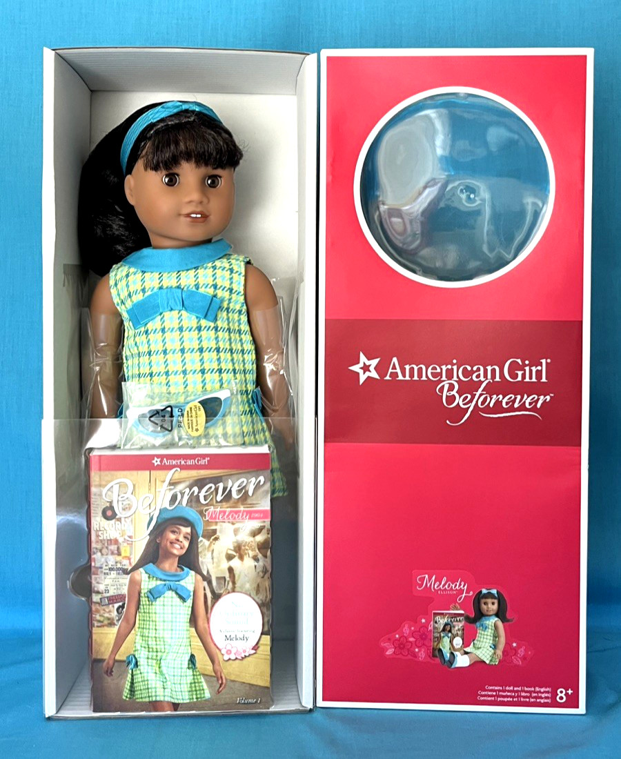 NIB ~ American Girl MELODY Doll ~ w/ Book Melody's BONUS-Sunglasses Black Hair